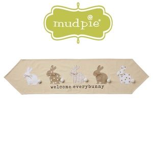 Mud Pie Bunny Appliqué Table Runner